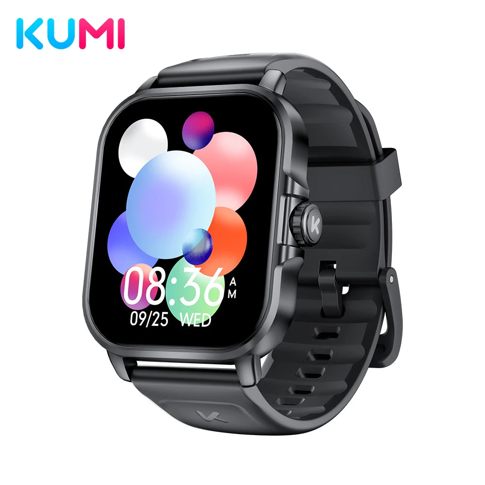 KUMI KU7 Meta 2.01″ High-definition Screen Smart Watch Bluetooth Call Heart Rate Measurement Oximetry Offline Intelligent Voice