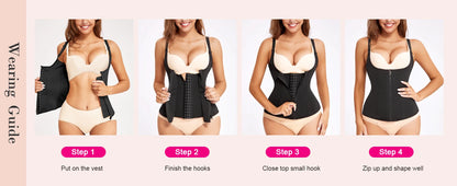 Corset Zipper Vest Body Shaper Cincher Shapewear Slimming Belt Sports Girdle Neoprene Sauna Tank Top