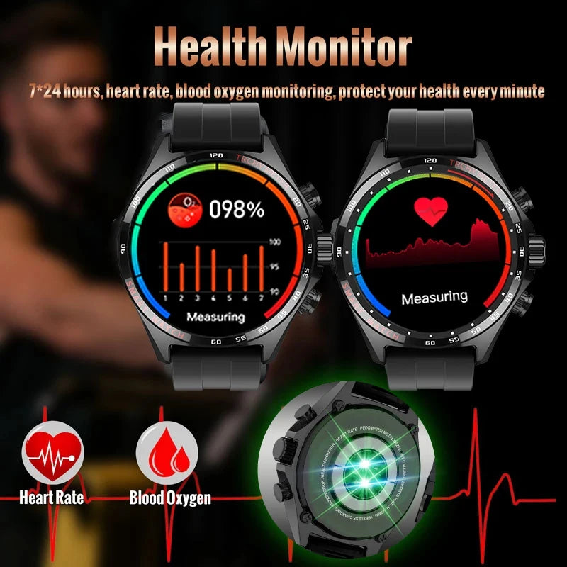 Smart Watchs Men Sport Fitness GPS Tracker Compass Bluetooth Call Heart Rate Health Smartwatch for Huawei Xiaomi Ferrari
