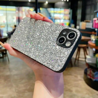 Luxury Glitter Full Coverage Flash Drill Soft Phone Case for iphone 17 16 15 14 13 12 11 Pro Max 7 8 Plus 16E 17Air Shell