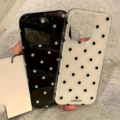 Suitable for iPhone 11 to 17 series, including Pro Max version, a fashionable phone case with simple and cute design and black a