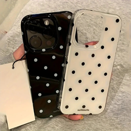 Suitable for iPhone 11 to 17 series, including Pro Max version, a fashionable phone case with simple and cute design and black a