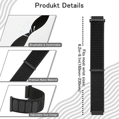 Nylon Loop Strap for Amazfit GTR 47mm/GTR2/2e/3/3 Pro/4/GTS/2/mini/3/4 Bracelet for Amazfit Balance/bip 5/Stratos 2 2S