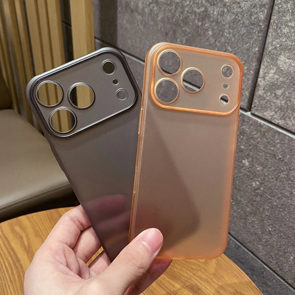 Newest Ultra Thin Frosted Phone Case for iPhone 17 Pro Max 12 13 14 15 16 Pro Max 17Air Plus 0.3mm Slim Matte PP Cover