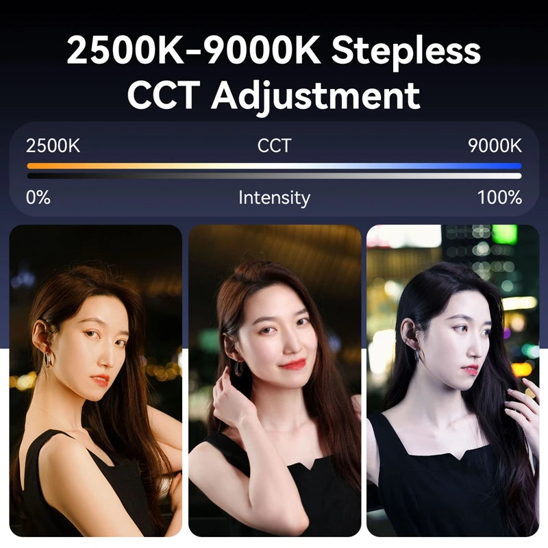 Ulanzi Upgraded VL119 Stick Light 10W RGB Light Wand Handheld Stick for Protrait Photography Live Streaming with Type-C Charging