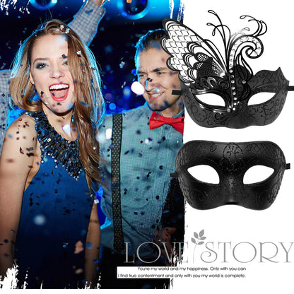 Masquerade Ball Mask Venetian Metal Mask Mystery Fashion Carnival Mask Halloween Party Costume Ball Mask