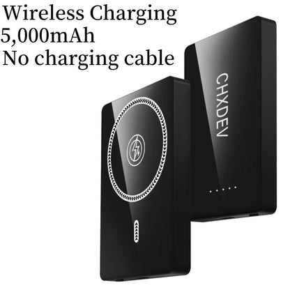 Ultra-Thin Magnetic Power Bank Ultra-Slim 8000mAh Charger , Mini Power Banks For Card Holder Wallet, For IPhone XIAOMI