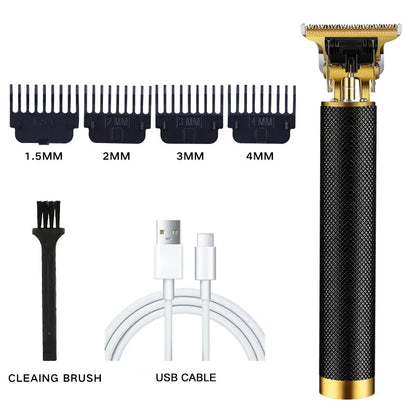 Vintage T9 Hair Clipper for Men USB Fast Charging Beard Trimmer T9 Haircut Machine Hair Cutting Clippers Kit with LCD Display