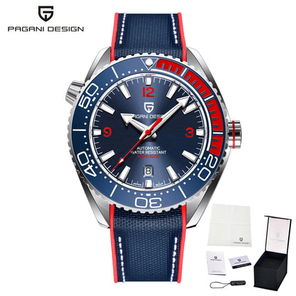 PAGANI DESIGN Top 100M Waterproof Watch Outdoor Military Sports Ultra Luminous Dial Men's Mechanical Automatic watches for man