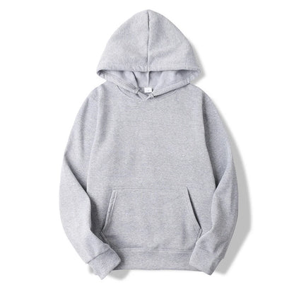 Men's Thin Hooded Hoodie Cotton Men's Top Spring and Autumn Solid Color Hooded Long sleeved Sweatshirt