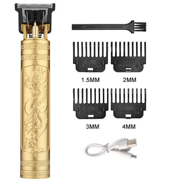 Vintage T9 Hair Clipper for Men USB Fast Charging Beard Trimmer T9 Haircut Machine Hair Cutting Clippers Kit with LCD Display