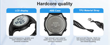 EZON Digital Sports Watch L008D, Waterproof Sports watch with Interval Timer/Chronograph/Lap Timing/Alarm for Men and Women