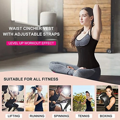 Corset Zipper Vest Body Shaper Cincher Shapewear Slimming Belt Sports Girdle Neoprene Sauna Tank Top
