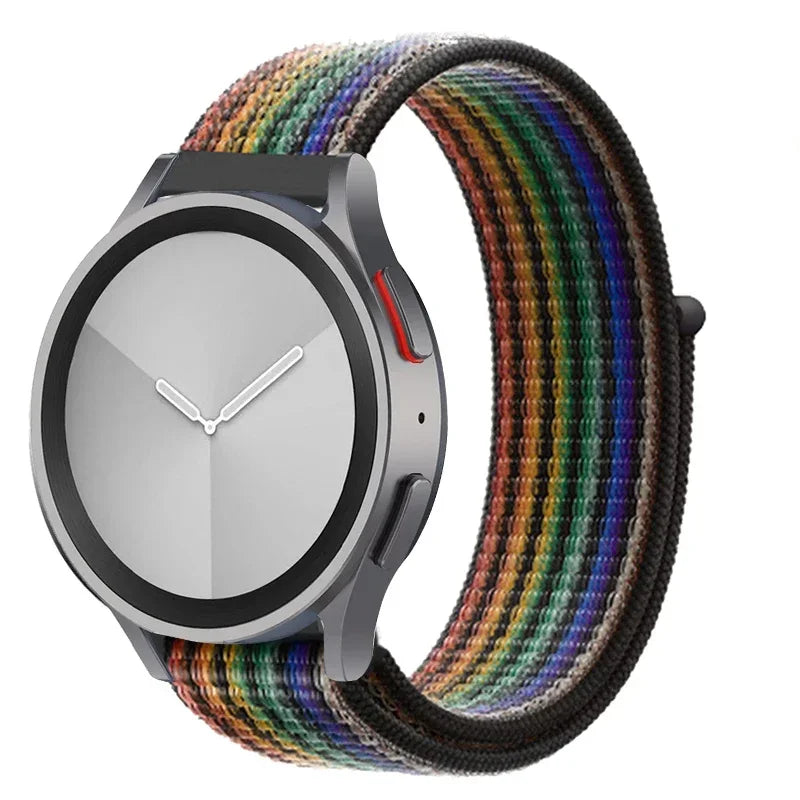 Nylon loop Band For Samsung Galaxy Watch 7 FE 6/5/pro/4/Classic/active 2 40-44mm 20mm/22mm sport bracelet huawei gt 2/e/3 strap