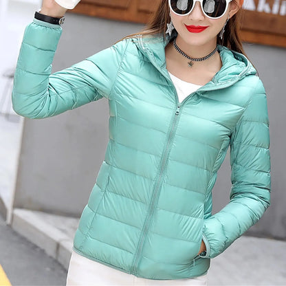 Women's Puffer Coat Winter Hooded 2023 Fashion Glossy Waterproof Loose Thicken Warm Down Cotton Jacket Outwear S-3XL