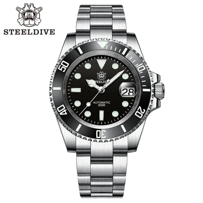 STEELDIVE SD1953 Water Ghost Ceramic Bezel Sapphire Mirror Swiss Luminous NH35 Movement Dive 30Bar Waterproof Mechanical Watch