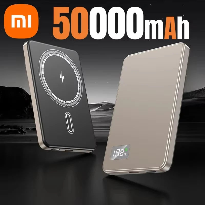500000mAh Portable Magnetic Wireless Power Bank PD22.5W Fast Charging External Battery for Magsafe For iPhone Samsung