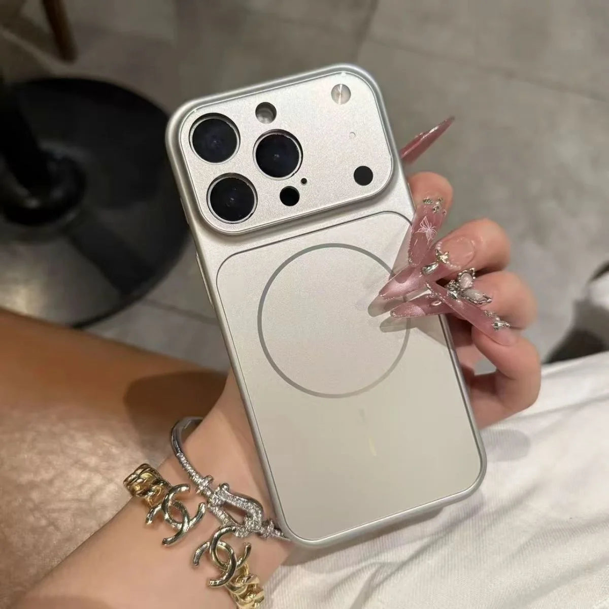 Original Phone Colour AG Case For iPhone 17 Pro Max 17Air 16 15 14 13 For MagSafe Nano Frosted Glass Lens Camera Protect Cover