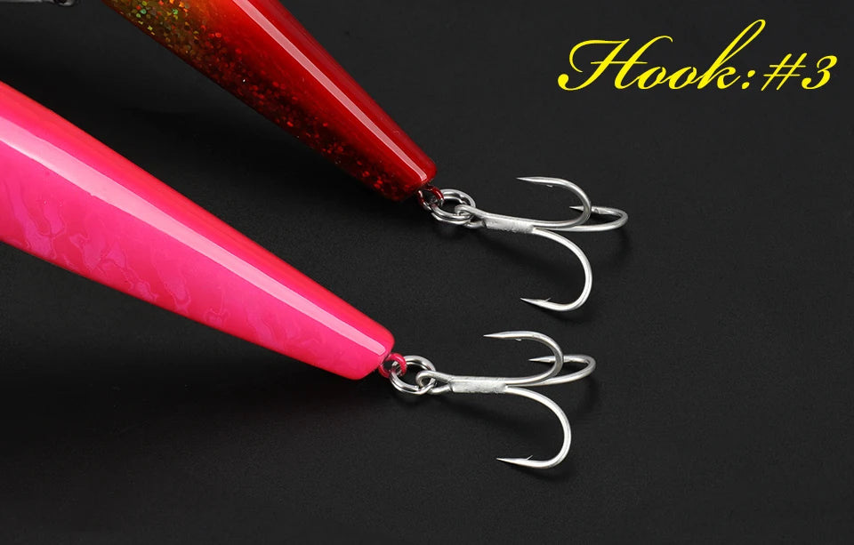 Floating Minnow Fishing Lure STINGER 163mm 31g Long Casting Artificial Seabass Saltwater Large Hard Baits