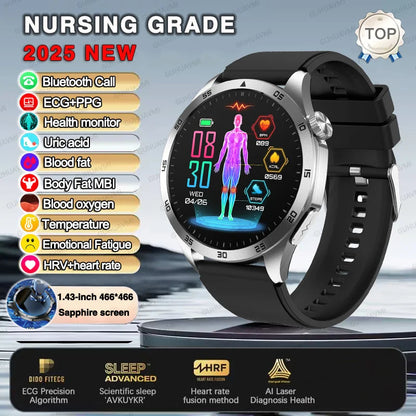 Huawei ECG+PPG Laser Treatment Health Smart Watch Three highs Clock Blood pressure Heart rate Men HD Call Bracelet