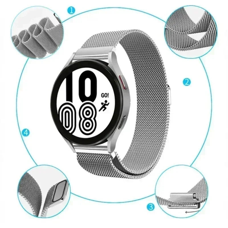Loop Band for Amazfit Bip 6 5 Bip6 Smart Watch Strap Magnetic Stainless Steel Metal Wrist Bracelet for Amazfit Bip 6 Accessories