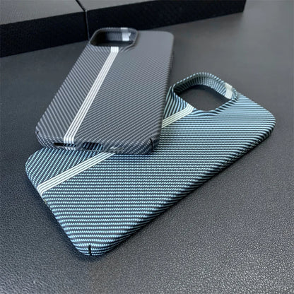 Luxury Contrast Carbon Fibre Pattern Matte Phone Case For iPhone 17 16 15 11 12 13 14 Pro Max Ultra Thin Hard Shockproof Cover