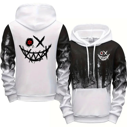 Men Single Piece Sweatshirts Sweatpants Versatile Men's Tracksuit Casual Comfort Fashion Daily Sports Simple Splashed Ink Hoodie