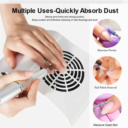 Nail Dust Collector Vacuum Cleaner Manicure Machine Tools Strong Power Low Noise Nail Art Tool Nail Vacuum Cleaner