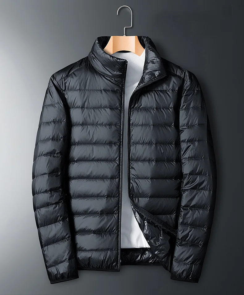 Plus Size thin and light hooded men's down jacket large size coat man puffer plus size winter jacket men 9XL 10XL 11XL 13XL 14XL