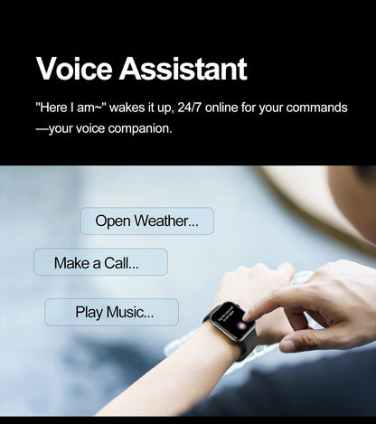 Smart Watch Full Touch Screen Bluetooth Call AI Voice Heart Rate Waterproof Watches Sports Bracelet Smartwatch Women