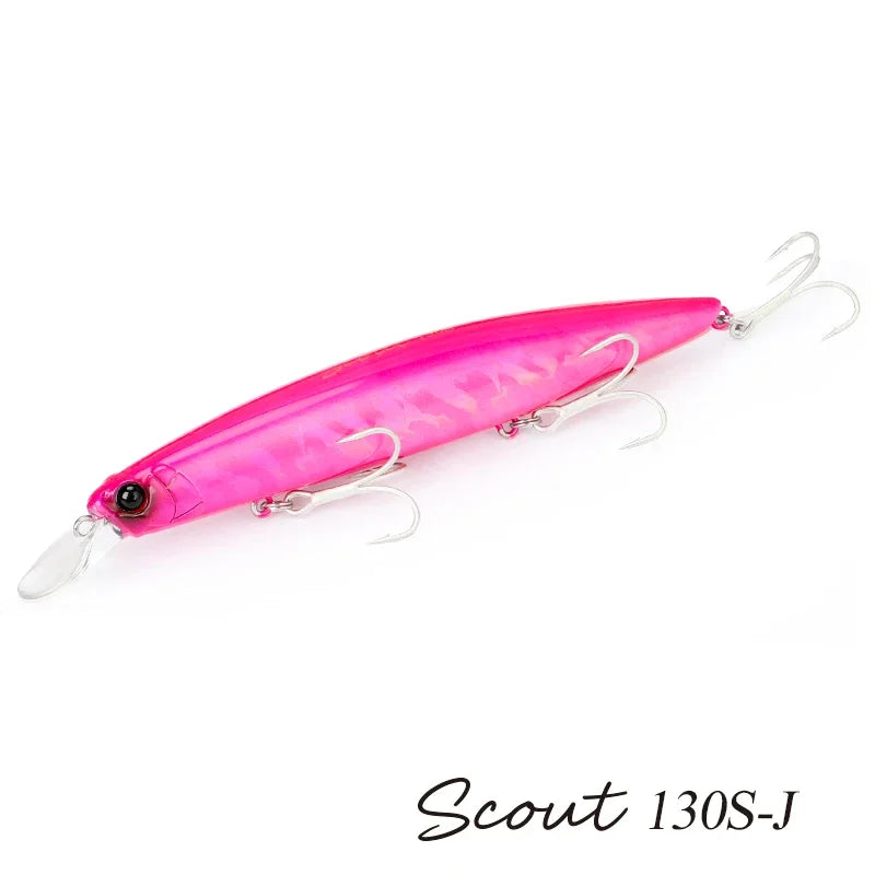 Sinking Minnow Fishing Lure SCOUT 130mm 24g Long Casting Seabass Flounder Artificial Large Sea Fishing Hard Baits