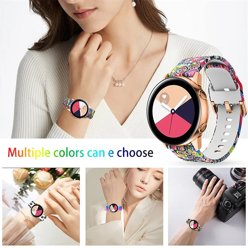 band For Amazfit GTS/4/2/2e/3 GTS2 Mini/GTR 4/3/Pro/47mm/GTR2/2e/stratos 2/3 Bracelet Amazfit Bip 6 5 Printed strap