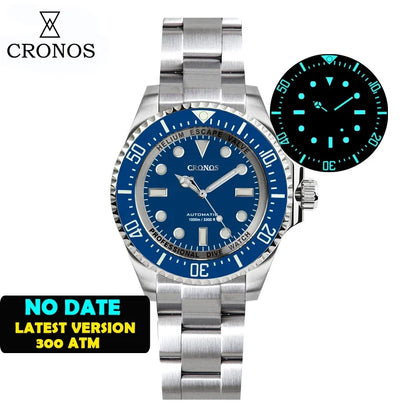 Cronos L6009M Diver Watch Waterproof NH35 Automatic Mechanical Sapphire Crystal Luminous 44mm Luxury Wristwatch