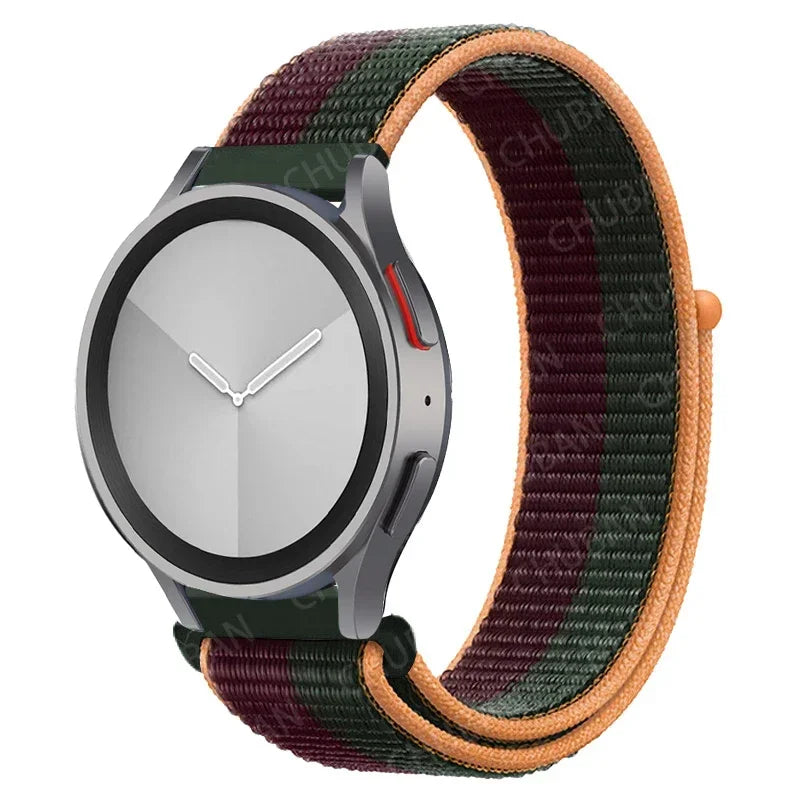 Nylon loop Band For Samsung Galaxy Watch 7 FE 6/5/pro/4/Classic/active 2 40-44mm 20mm/22mm sport bracelet huawei gt 2/e/3 strap