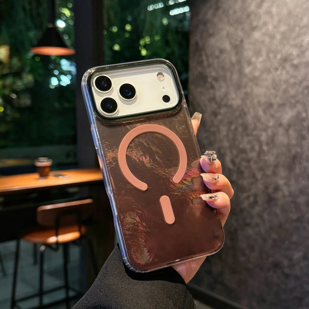 Gradient color design is fashionable and Glacier patterned 17Pro 17Air For iphone 17 pro max case ，reen Blue