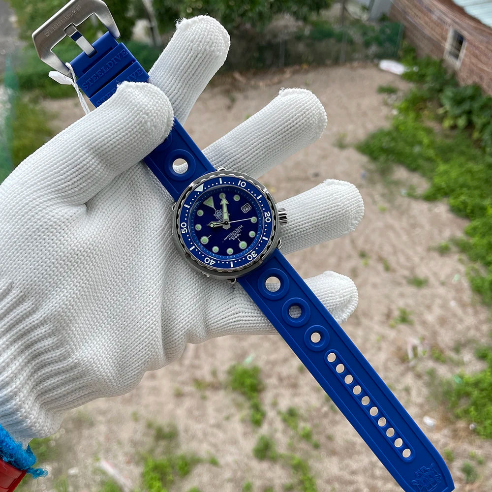 STEELDIVE SD1975 Mens Automatic Watches Men Dive Watch 300m Waterproof Mechanical Wristwatch C3 Luminous Clock Sapphire Mirror