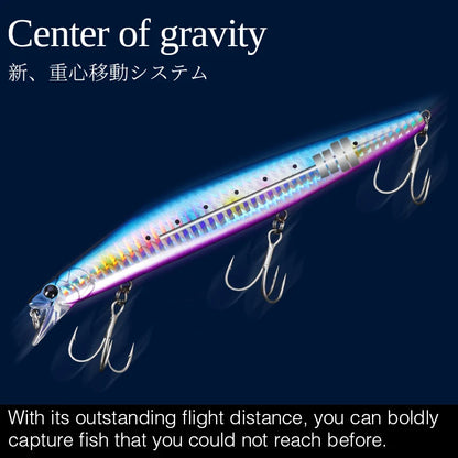 Minnow Sea Fishing Lure STINIGER 140mm 26g Piston Weight Ultra Long Casting Seabass Inshore Hard Baits