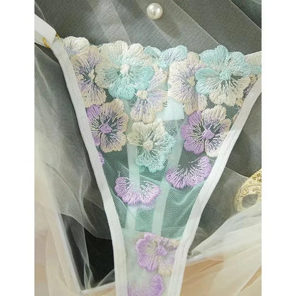 Lingerie Sexy Delicate Underwear Lace Embroidery Bilizna Set Fairy Intim Goods Onlyfans Kit Beautiful Brief Sets