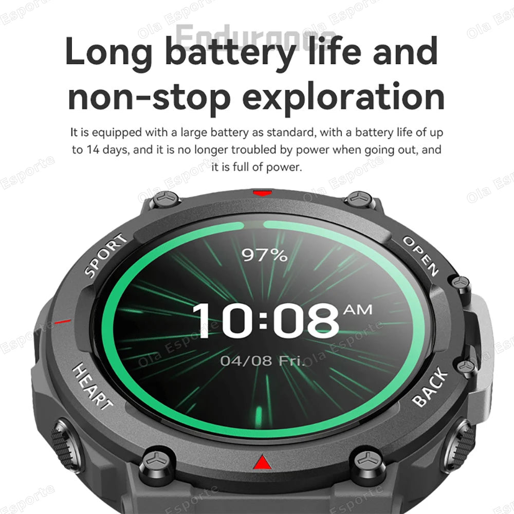 T-REX 3 Ultra Outdoor Military NFC Smart Watch Men GPS trackr Bluetooth Call Health Monitor Sports Smartwatch For Amazfit