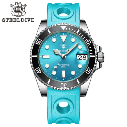STEELDIVE SD1953 Water Ghost Ceramic Bezel Sapphire Mirror Swiss Luminous NH35 Movement Dive 30Bar Waterproof Mechanical Watch