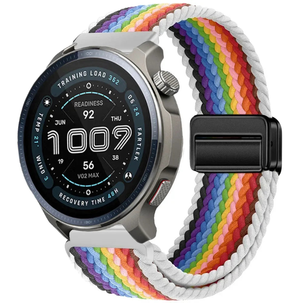 Watch Strap For Huami Amazfit Balance 2 Band GTR 4 2 2E GTR3 Pro/GTS 4/3/2 mini/Bip 3 6 U S Braided Magnetic Bracelet