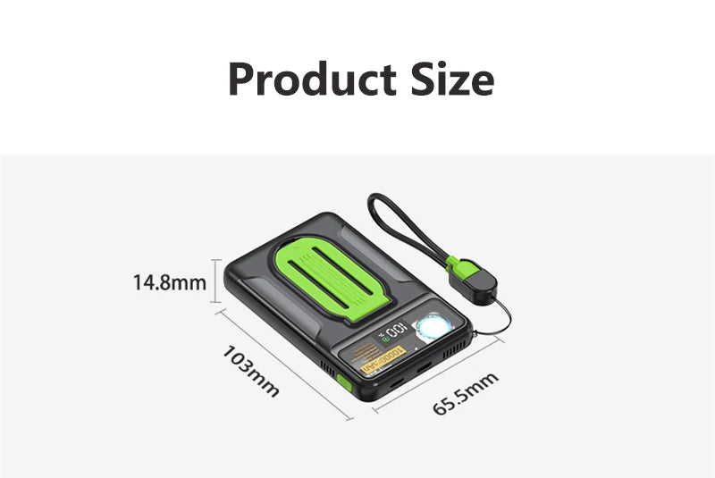 20000mAh Magsafe Power Bank with Cooling Fan Magnetic Wireless 22.5W Fast Charger For iPhone 16 Samsung Huawei Xiaomi Powerbank