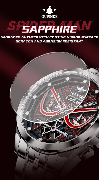 OUPINKE 3250 Original Men's Watch Deep Waterproof 3D Skeleton Stainless steel Automatic Mechanical Wristwatch Men Official Watch