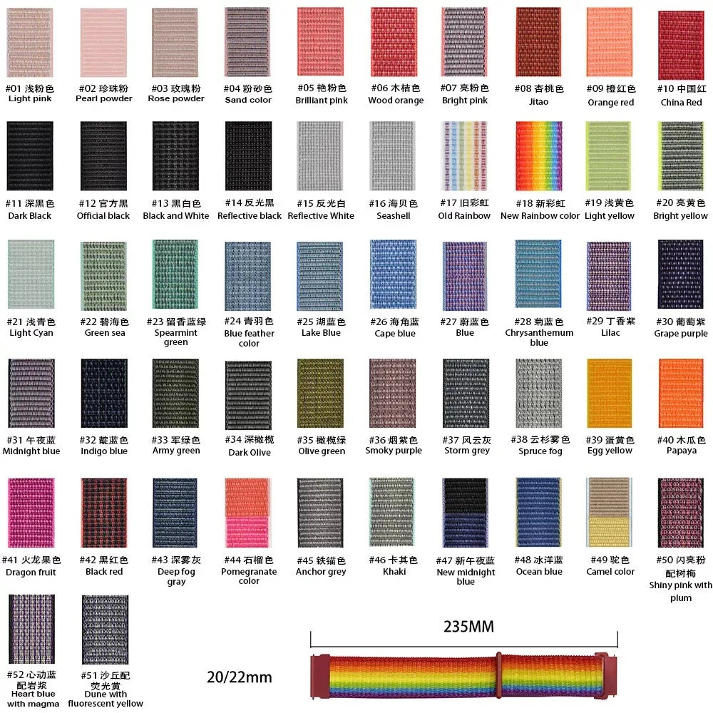 Nylon Loop Strap for Amazfit GTR 47mm/GTR2/2e/3/3 Pro/4/GTS/2/mini/3/4 Bracelet for Amazfit Balance/bip 5/Stratos 2 2S