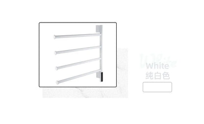 Electric Heating Towel Rails 180° Rotation Left & Right SUS304 Bathroom  Wall Mounted Towel Warmer Holder  220V