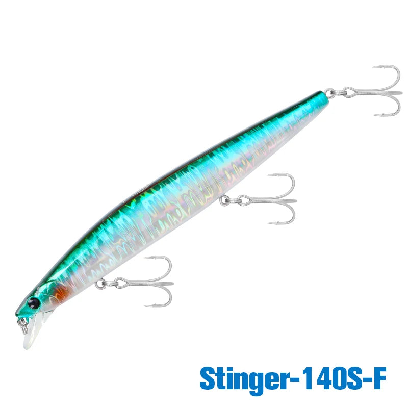 Minnow Sea Fishing Lure STINIGER 140mm 26g Piston Weight Ultra Long Casting Seabass Inshore Hard Baits