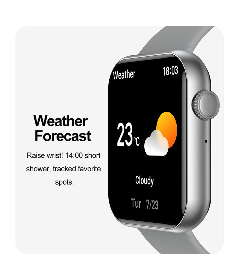 Smart Watch Full Touch Screen Bluetooth Call AI Voice Heart Rate Waterproof Watches Sports Bracelet Smartwatch Women