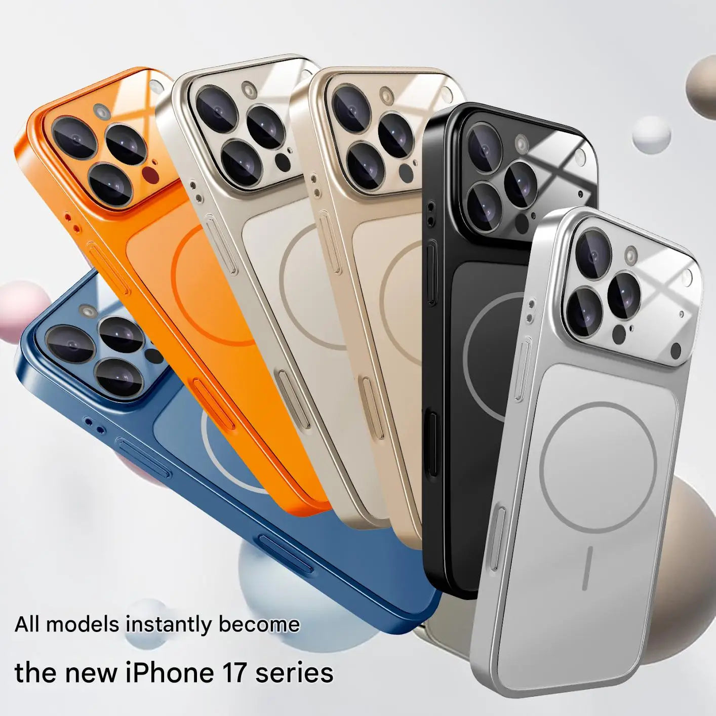 Turn Your Phone Into a 17 Like Phone Case Immediately Suitable For iPhone 13 14 15 16 17 Pro Max 17 Air With Magnetic Suction