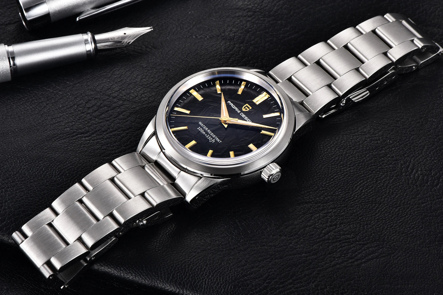 PAGANI DESIGN New Men Quartz WatchesTop Brand Sapphire Glass AR Coated Watch100M Waterproof Stainless Steel Watch for Men