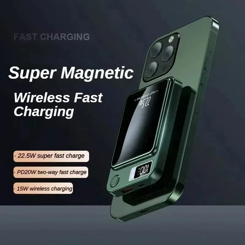 500000mah Wireless Magnetic Power Bank 22.5w Super Fast Charging Portable External Battery Powerbank For Iphone Samsung